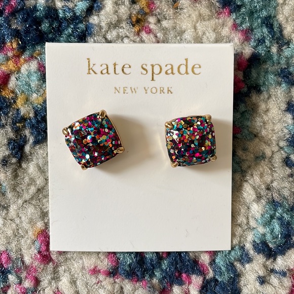 kate spade Jewelry Kate Spade Glitter Stud Earrings Multi Glitter